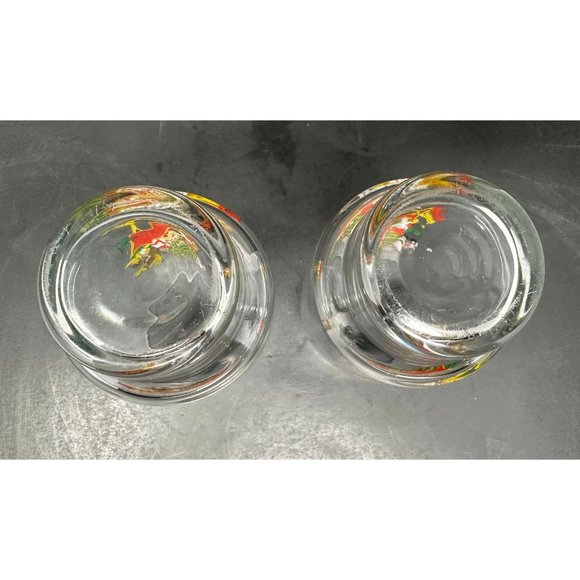 1985 (2) MCCRORY STORES Santa COCA COLA Tumbler Glasses Christmas Tree Sleigh - Picture 6 of 11